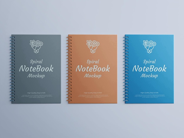 Realistic Spiral Notebook mockup