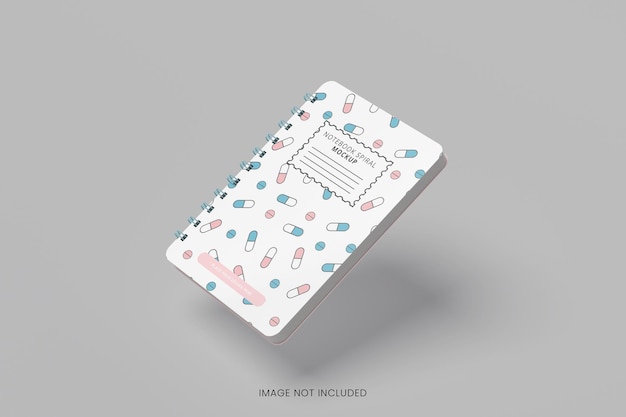 Realistic spiral notebook mockup