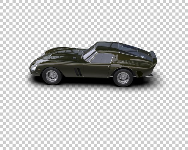 Realistic sport car isolated on background 3d rendering illustration