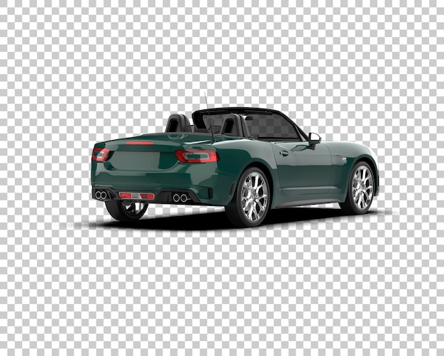 リアルなスポーツカーが背景に隔離された 3D レンダリングイラスト