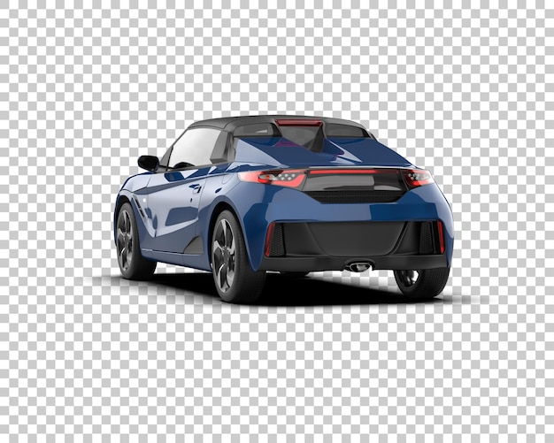 リアルなスポーツカーが背景に隔離された 3D レンダリングイラスト