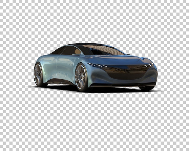 リアルなスポーツカーが背景に隔離された 3D レンダリングイラスト