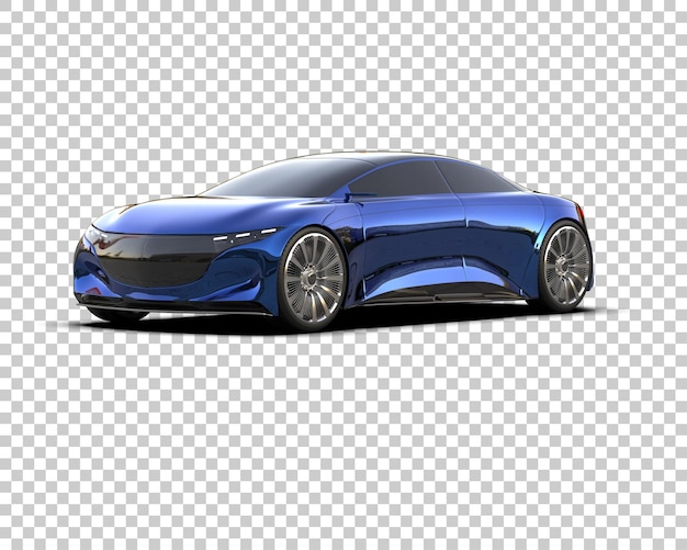 リアルなスポーツカーが背景に隔離された 3D レンダリングイラスト