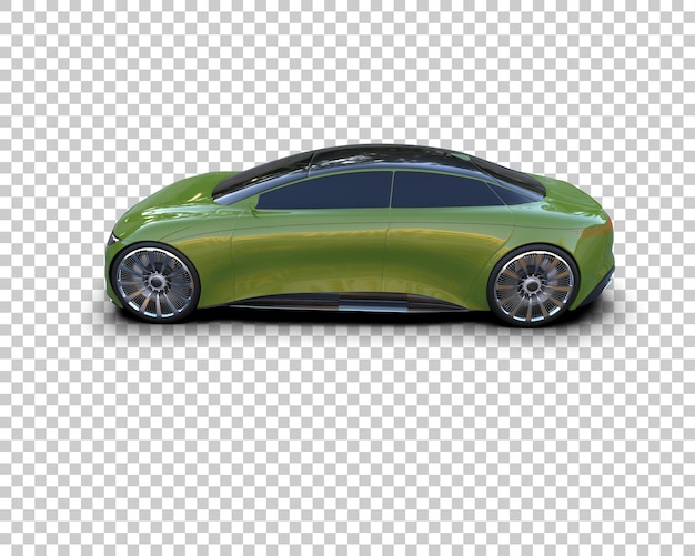 リアルなスポーツカーが背景に隔離された 3D レンダリングイラスト