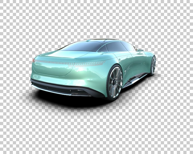 リアルなスポーツカーが背景に隔離された 3D レンダリングイラスト