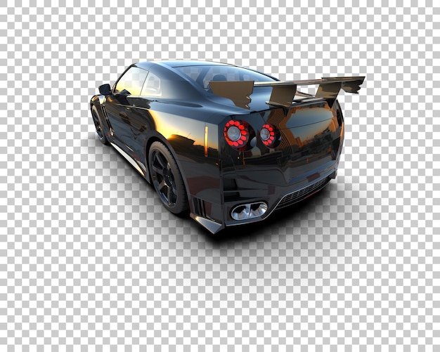 realistic sport car isolated on background 3d rendering illustration
