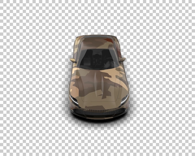 Realistic sport car isolated on background 3d rendering illustration