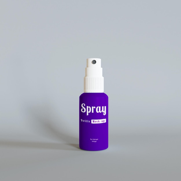 PSD realistic spray bottle mockup