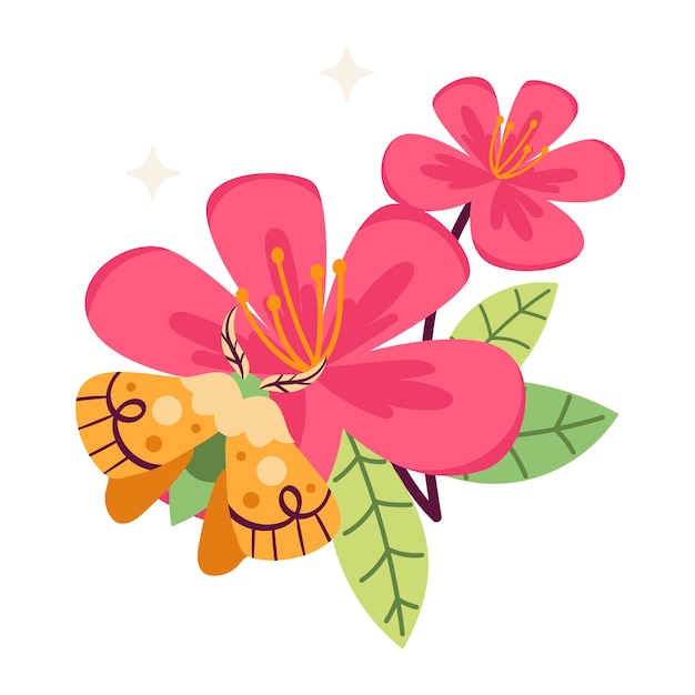 realistic spring insect element isolated