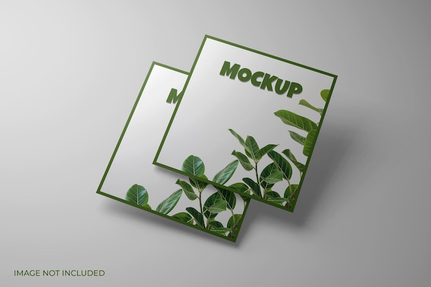 Realistic square flyer mockup Premium Psd