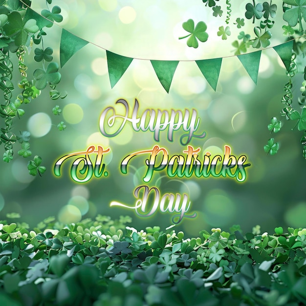 PSD realistic st patricks day template