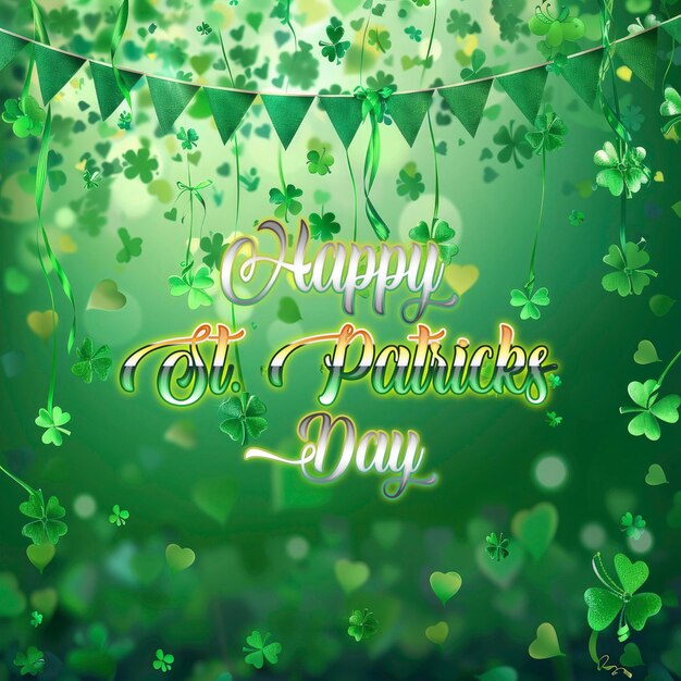 PSD realistic st patricks day template