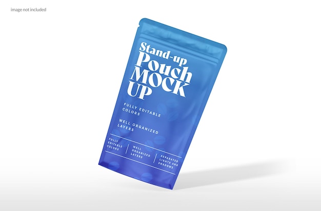 realistic standing pouch mockup