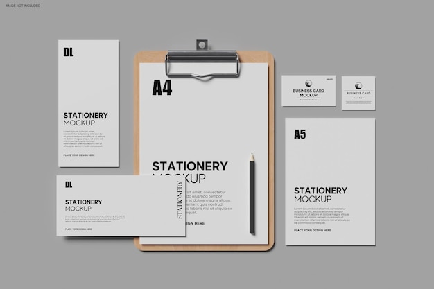 Realistic stationery mockup