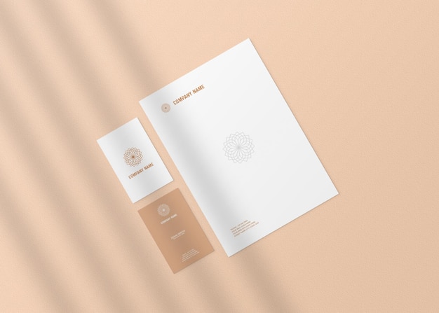 Realistic stationery mockup