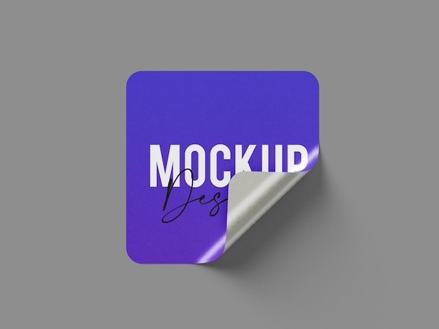 Realistic sticker mockup