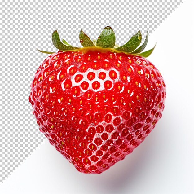 PSD 투명 한 배경 에 고립 된 현실적 인 딸기