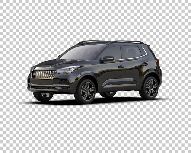 รถ SUV สมจริงแยกจากพื้นหลัง ภาพเรนเดอร์ 3 มิติ