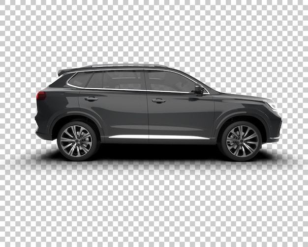 รถ SUV สมจริงแยกจากพื้นหลัง ภาพเรนเดอร์ 3 มิติ