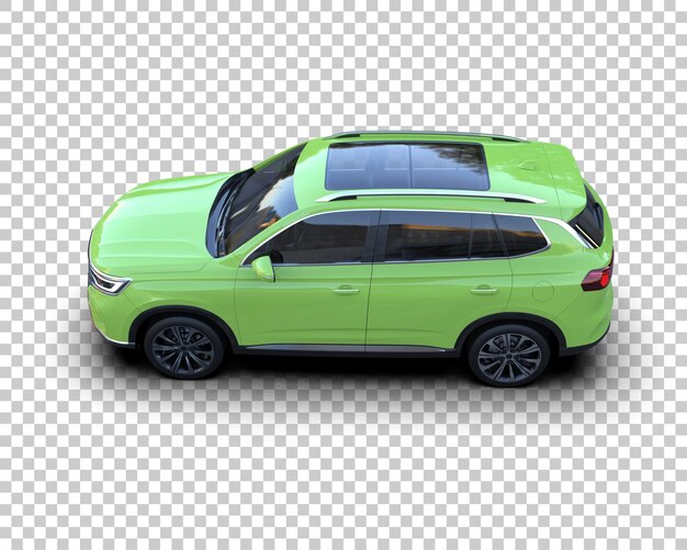 รถ SUV สมจริงแยกจากพื้นหลัง ภาพเรนเดอร์ 3 มิติ