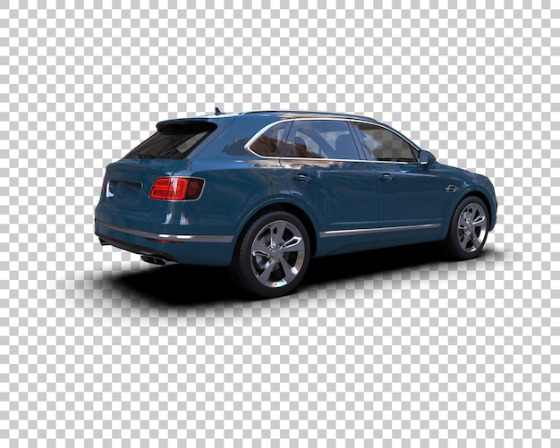 รถ SUV สมจริงแยกจากพื้นหลัง ภาพเรนเดอร์ 3 มิติ