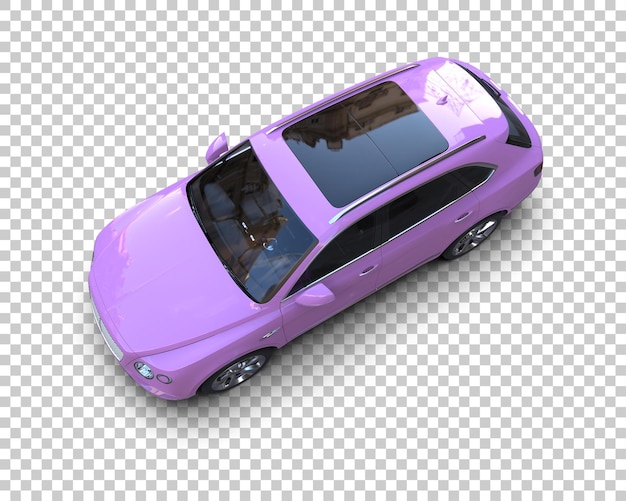 Realistic SUV isolated on background 3d rendering illustration