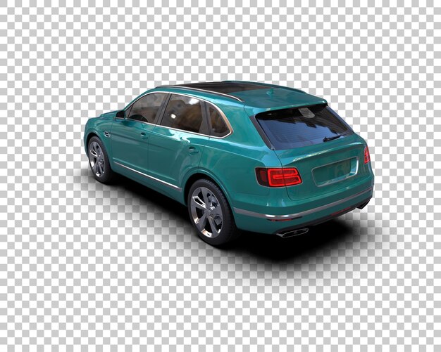รถ SUV สมจริงแยกจากพื้นหลัง ภาพเรนเดอร์ 3 มิติ