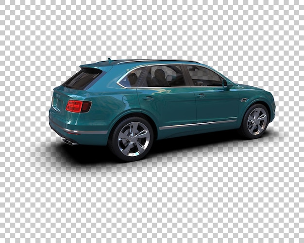 รถ SUV สมจริงแยกจากพื้นหลัง ภาพเรนเดอร์ 3 มิติ