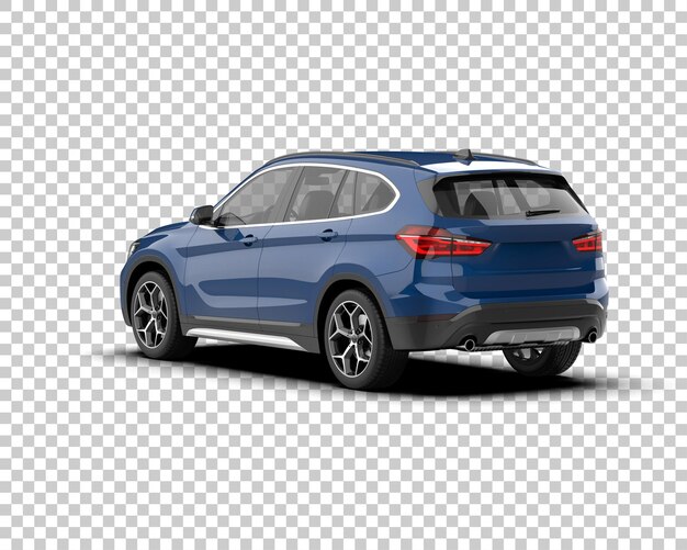 รถ SUV สมจริงแยกจากพื้นหลัง ภาพเรนเดอร์ 3 มิติ