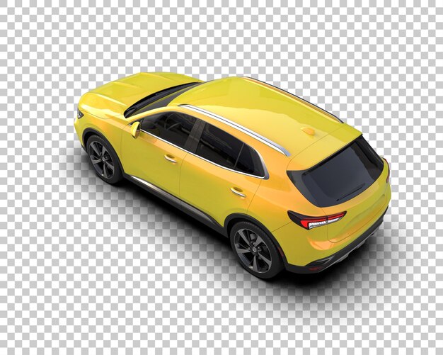 รถ SUV สมจริงแยกจากพื้นหลัง ภาพเรนเดอร์ 3 มิติ