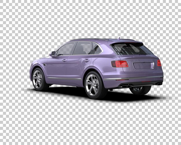 รถ SUV สมจริงแยกจากพื้นหลัง ภาพเรนเดอร์ 3 มิติ