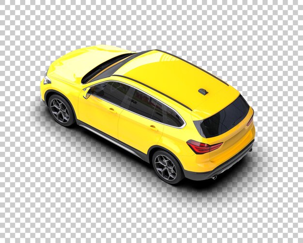 รถ SUV สมจริงแยกจากพื้นหลัง ภาพเรนเดอร์ 3 มิติ
