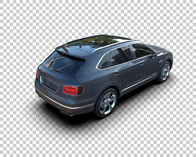 รถ SUV สมจริงแยกจากพื้นหลัง ภาพเรนเดอร์ 3 มิติ