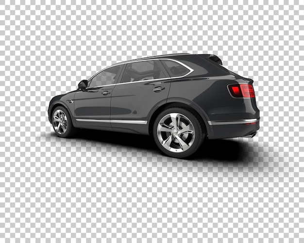 รถ SUV สมจริงแยกจากพื้นหลัง ภาพเรนเดอร์ 3 มิติ
