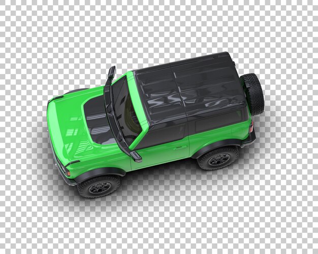 รถ SUV สมจริงแยกจากพื้นหลัง ภาพเรนเดอร์ 3 มิติ