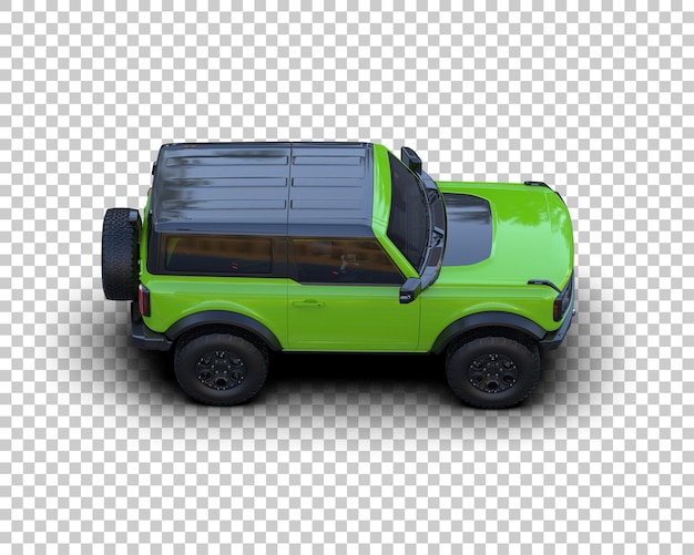 รถ SUV สมจริงแยกจากพื้นหลัง ภาพเรนเดอร์ 3 มิติ