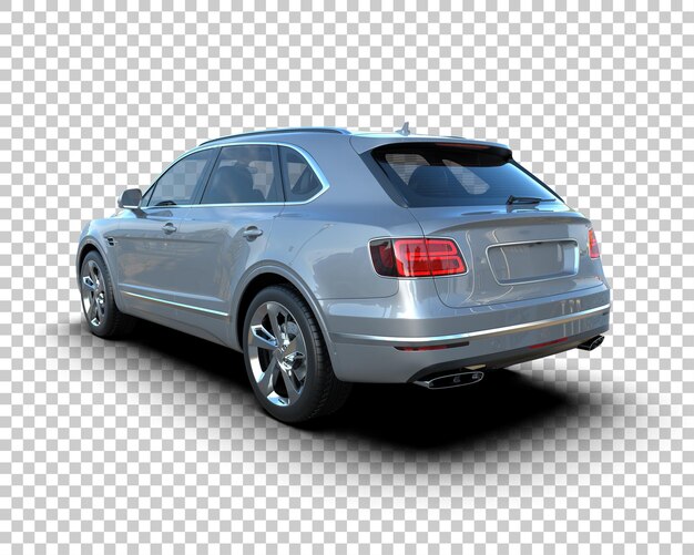 รถ SUV สมจริงแยกจากพื้นหลัง ภาพเรนเดอร์ 3 มิติ