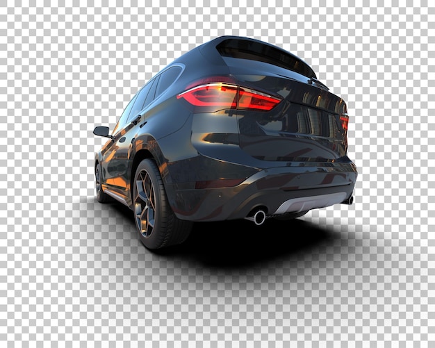 Realistic SUV isolated on background 3d rendering illustration