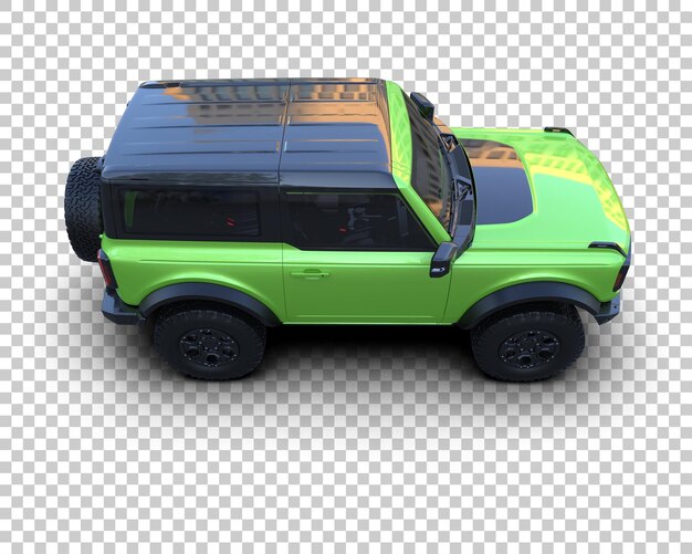 รถ SUV สมจริงแยกจากพื้นหลัง ภาพเรนเดอร์ 3 มิติ