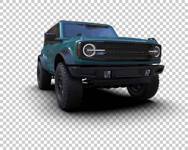 รถ SUV สมจริงแยกจากพื้นหลัง ภาพเรนเดอร์ 3 มิติ