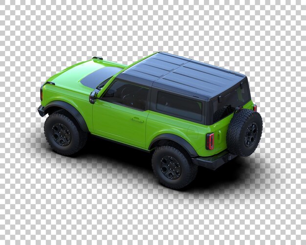 รถ SUV สมจริงแยกจากพื้นหลัง ภาพเรนเดอร์ 3 มิติ