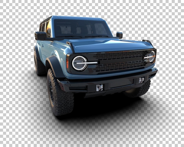 รถ SUV สมจริงแยกจากพื้นหลัง ภาพเรนเดอร์ 3 มิติ