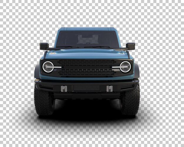 รถ SUV สมจริงแยกจากพื้นหลัง ภาพเรนเดอร์ 3 มิติ