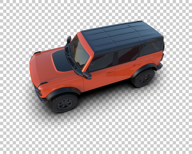 realistic suv isolated on background 3d rendering illustration