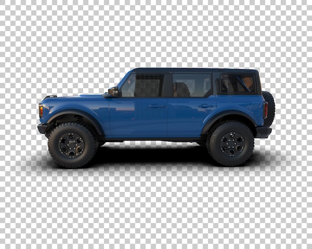 รถ SUV สมจริงแยกจากพื้นหลัง ภาพเรนเดอร์ 3 มิติ