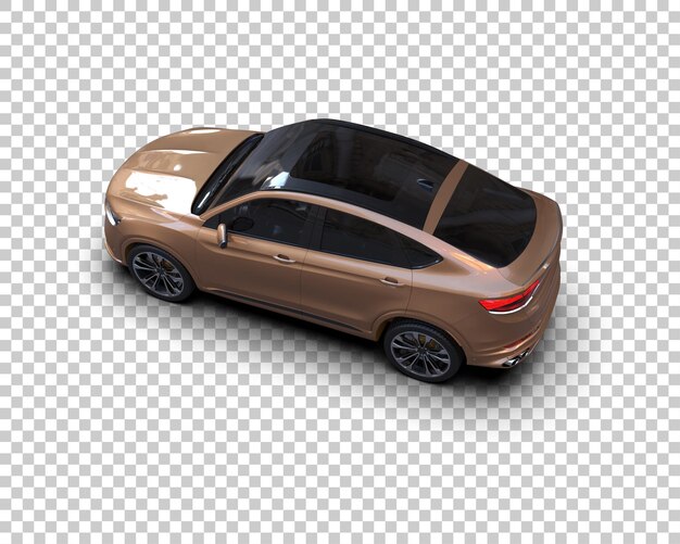 รถ SUV สมจริงแยกจากพื้นหลัง ภาพเรนเดอร์ 3 มิติ