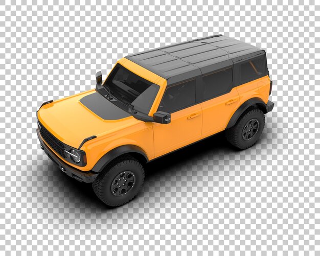 realistic suv isolated on background 3d rendering illustration