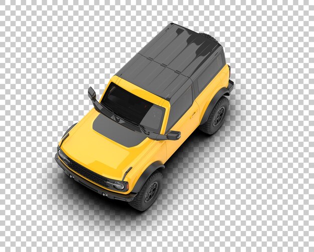 realistic suv isolated on background 3d rendering illustration