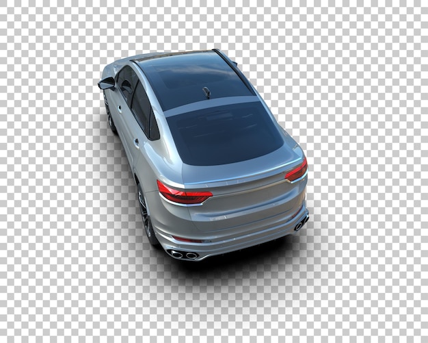 รถ SUV สมจริงแยกจากพื้นหลัง ภาพเรนเดอร์ 3 มิติ