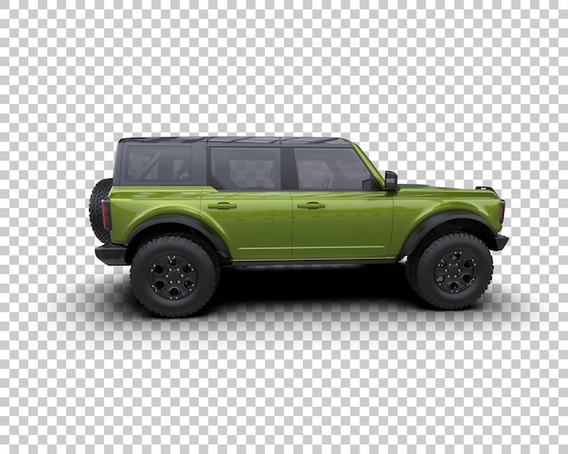 รถ SUV สมจริงแยกจากพื้นหลัง ภาพเรนเดอร์ 3 มิติ